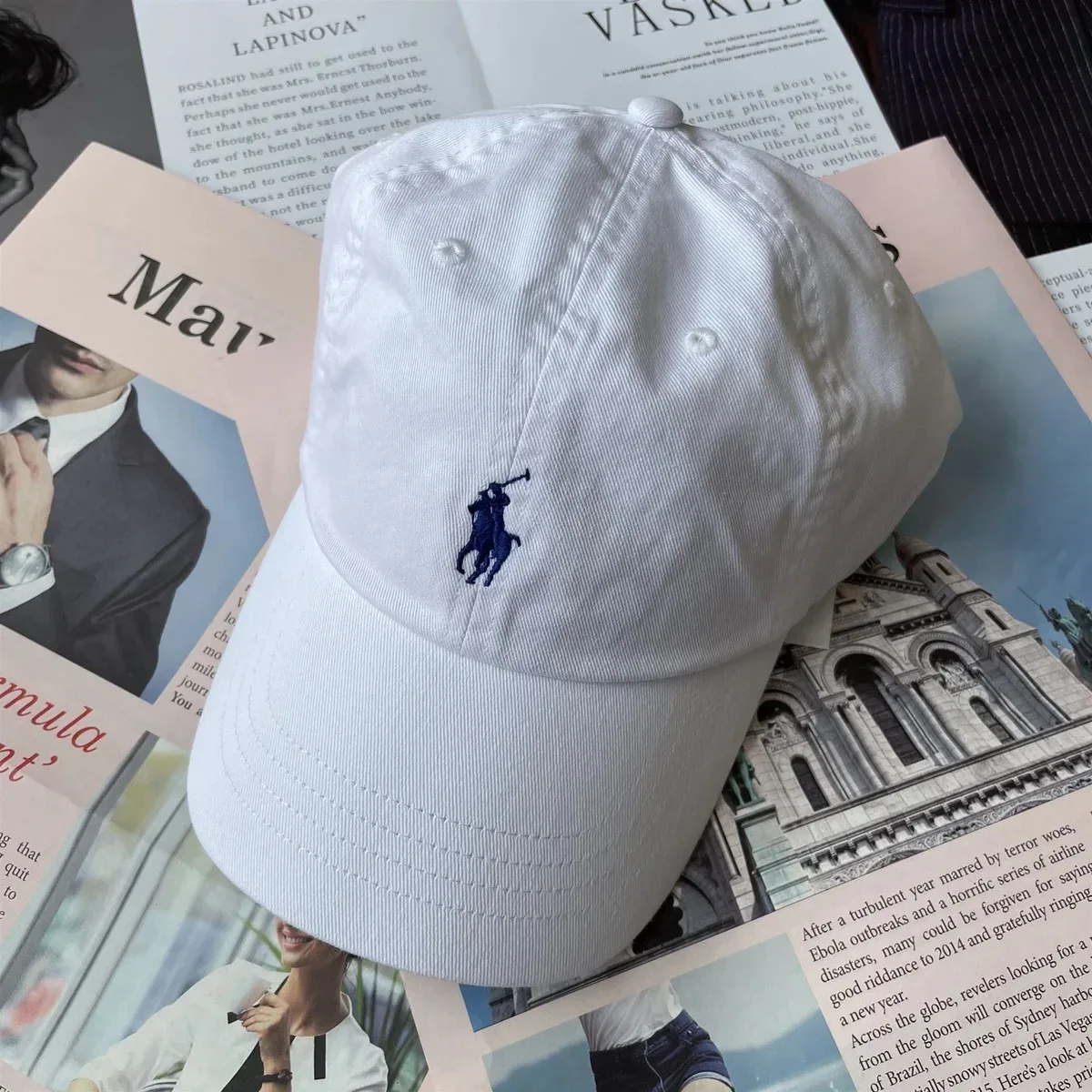 Ralph Lauren White Polo Pony Cap