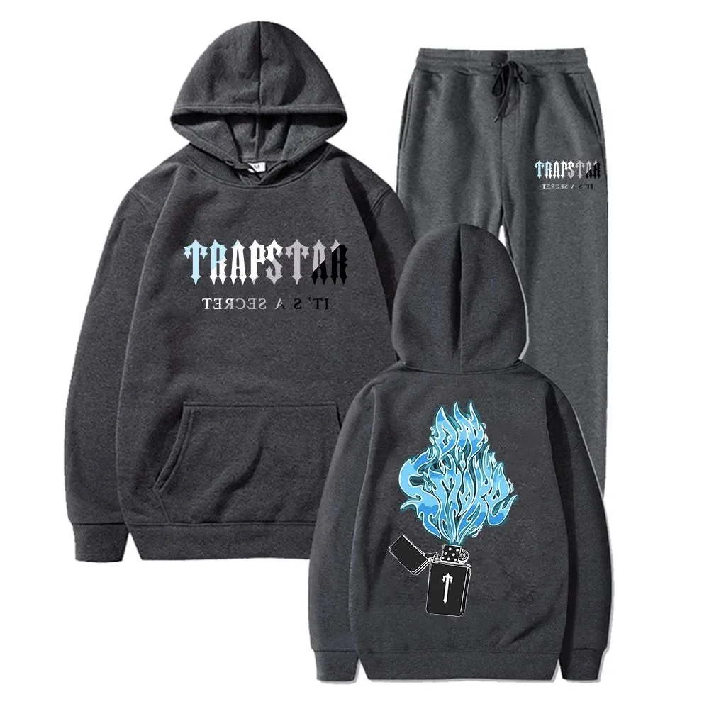 Trapstar It's a Secret Hoodie & Sweatpants Set Dark Grey