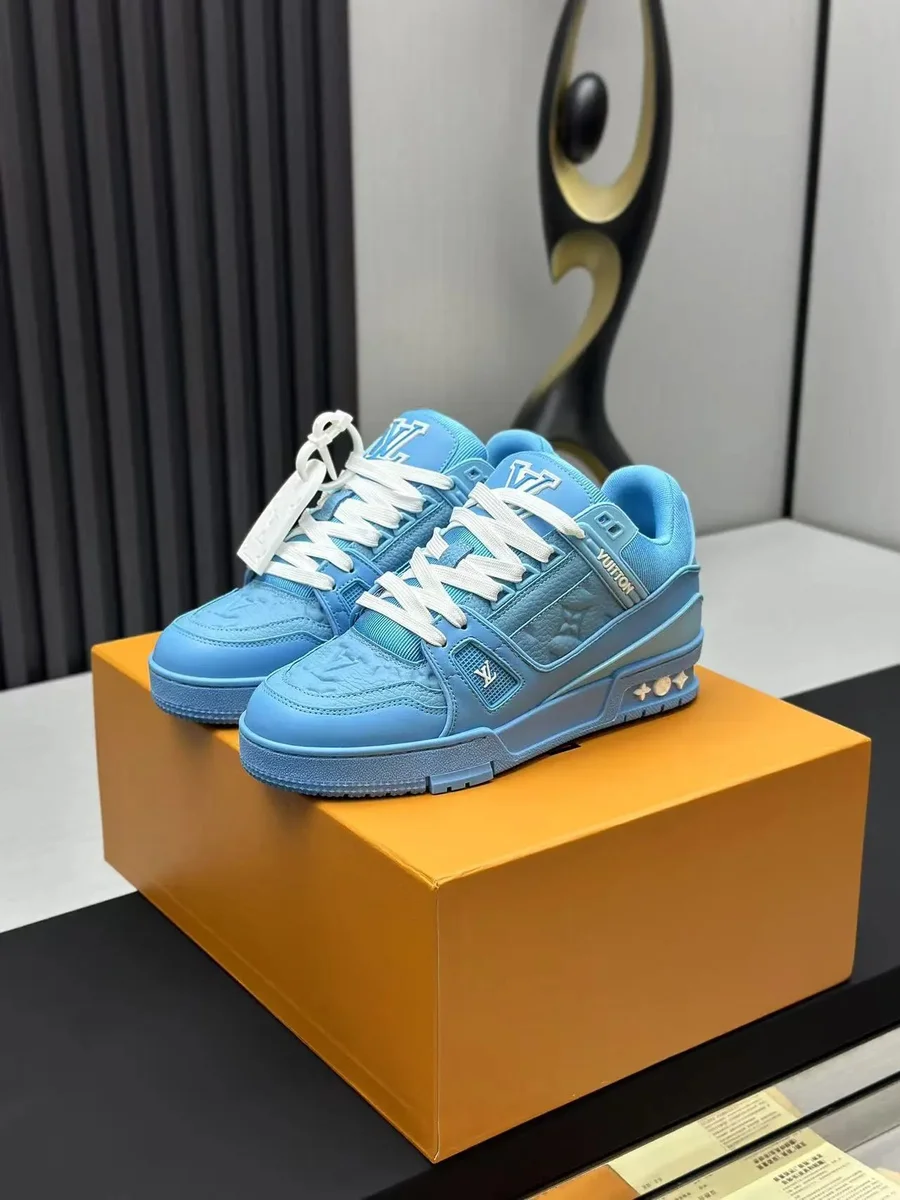 Louis Vuitton LV Trainer Light Blue Sneakers
