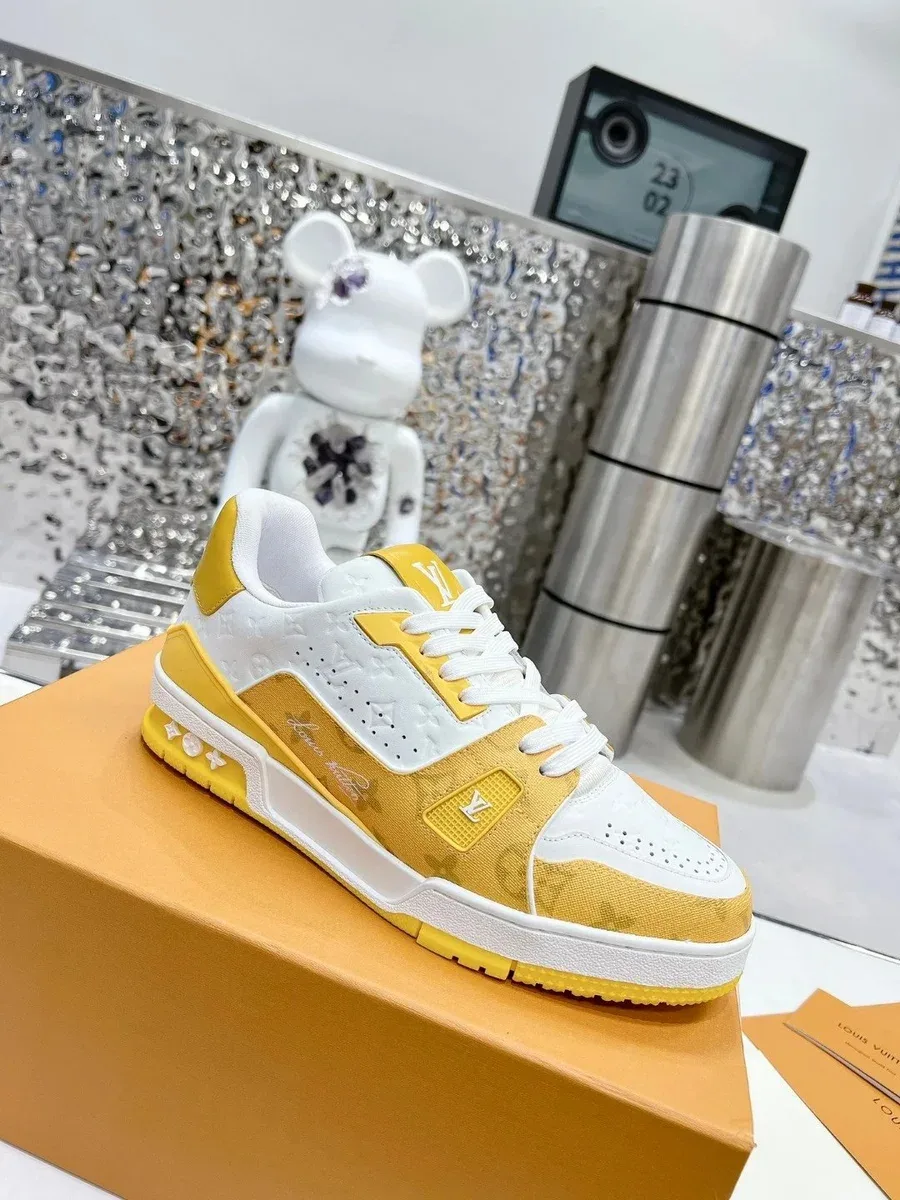 Louis Vuitton LV Trainer White/Yellow Sneakers