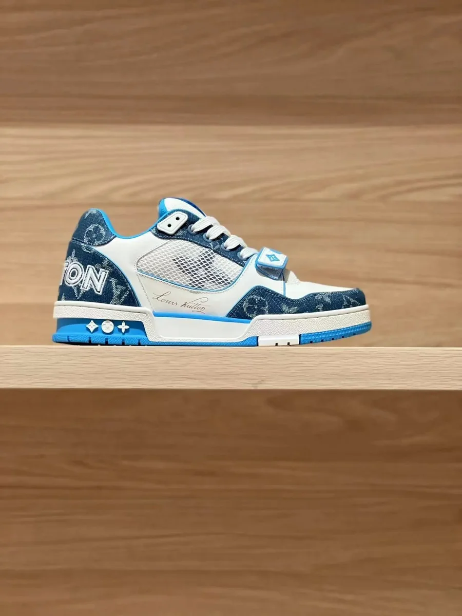 Louis Vuitton LV Trainer Blue & White Sneakers