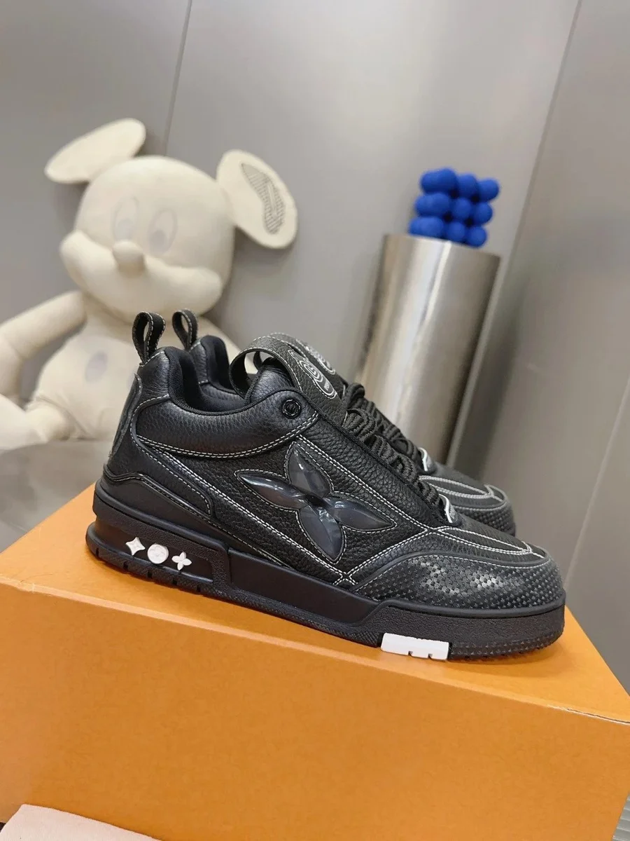 Louis Vuitton LV Trainer Black Leather Sneakers