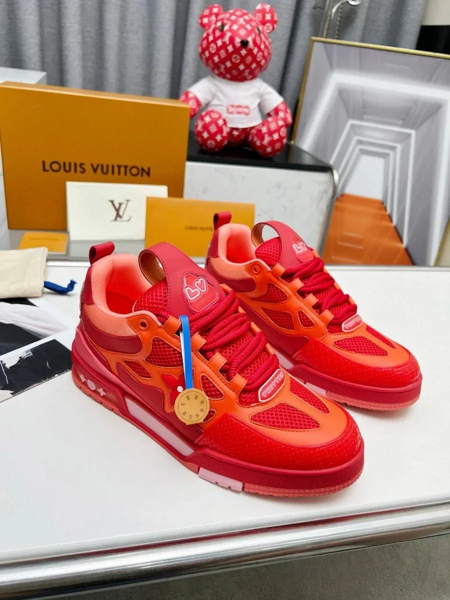Louis Vuitton LV Trainer Red Orange Sneakers
