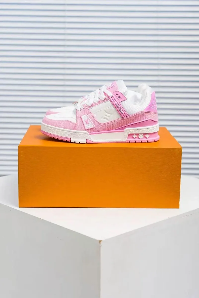 Louis Vuitton LV Trainer Pink White Sneakers