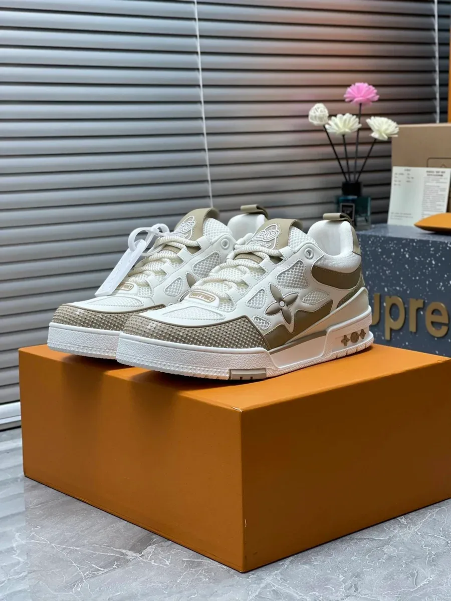 Louis Vuitton LV Trainer White/Gold Sneakers