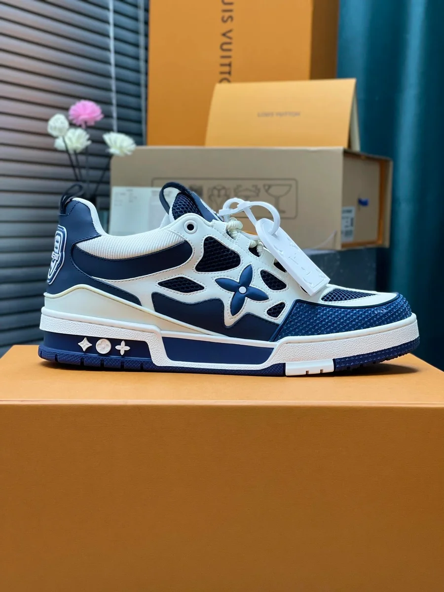 Louis Vuitton LV Trainer Blue & White Sneakers