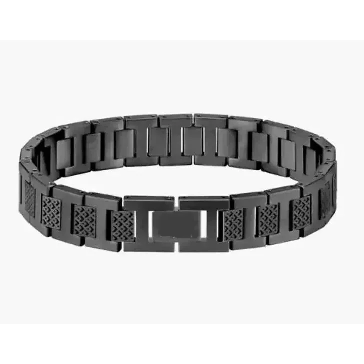 Black Stainless Steel Link Bracelet