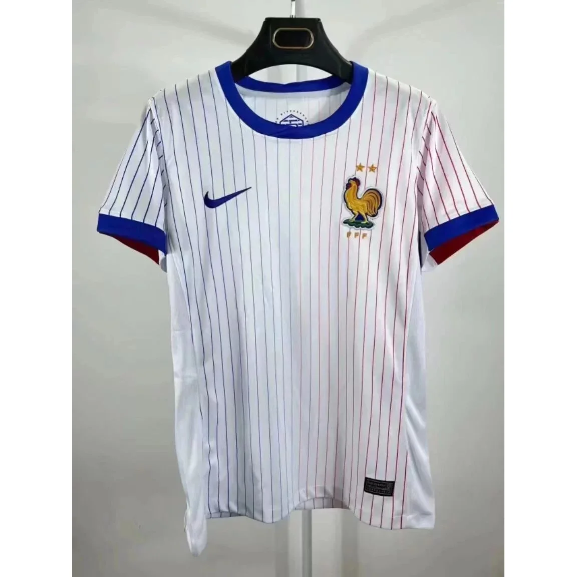 Nike France Home Jersey White/Blue Red Stripe Soccer Shirt