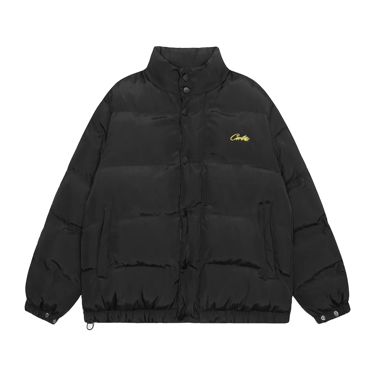 Black 'C' Embroidered Puffer Jacket