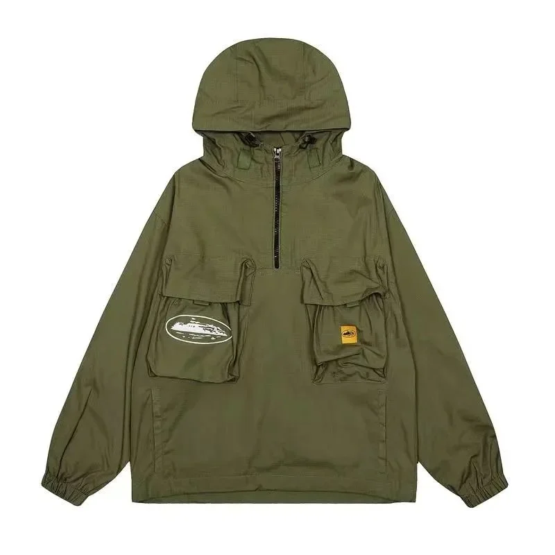 Oversized Military Green Anorak Jacket BB-38