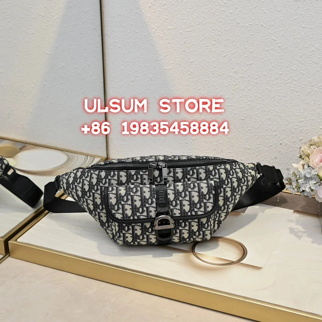 Dior Lady Dior Monogram Belt Bag Black/White