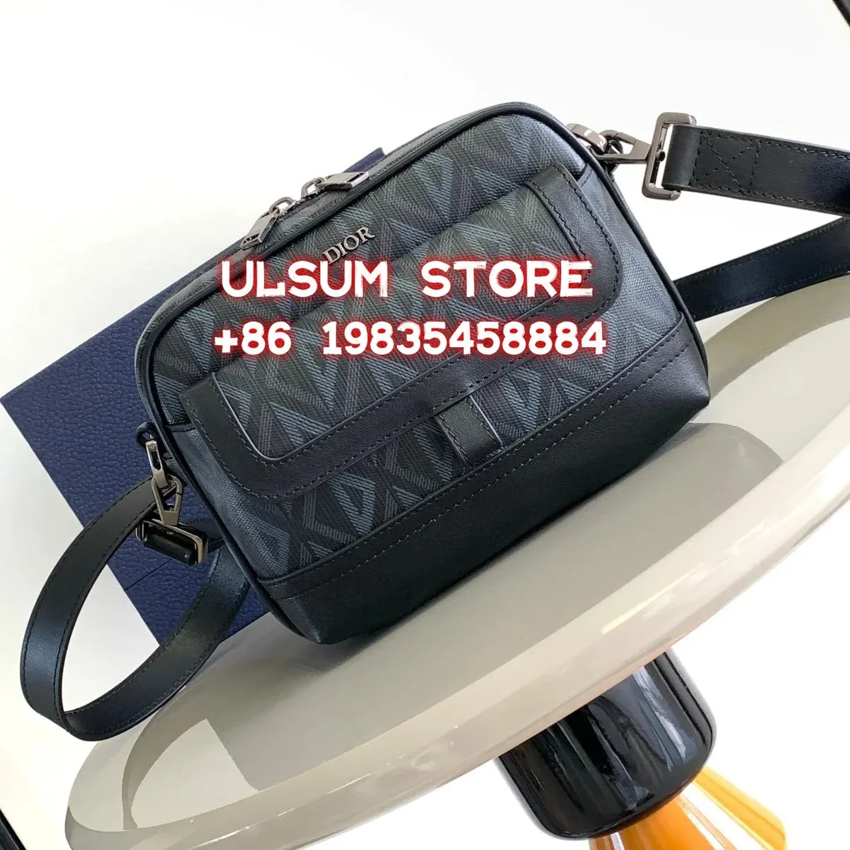 Dior Lady Dior Monogram Crossbody Bag Black