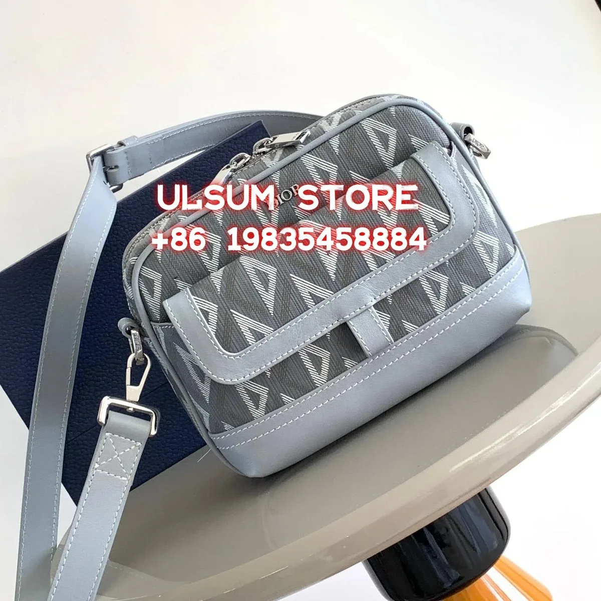 Dior Lady Dior Grey Monogram Crossbody Bag