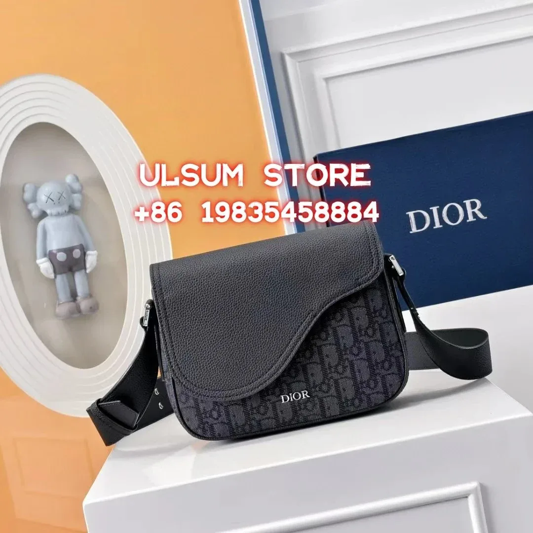 Dior Saddle Black Leather Crossbody Bag