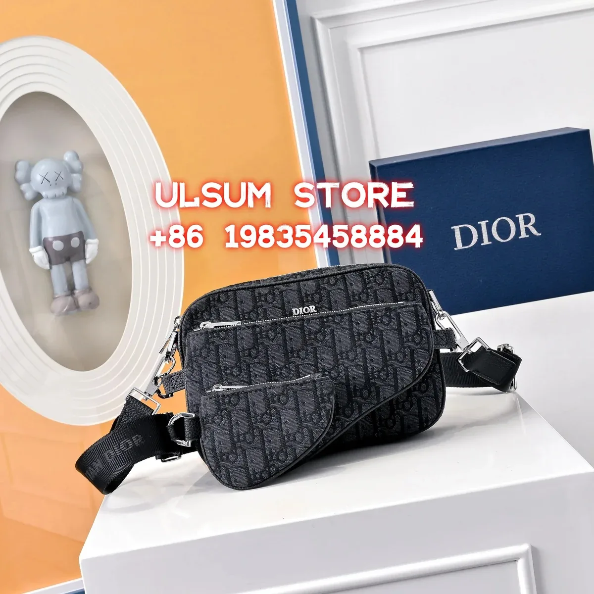 Dior Lady Dior Monogram Belt Bag Black