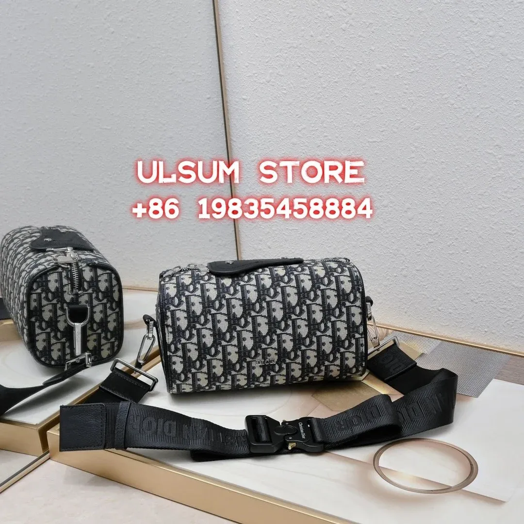 Dior Lady Dior Monogram Canvas Shoulder Bag Black/White