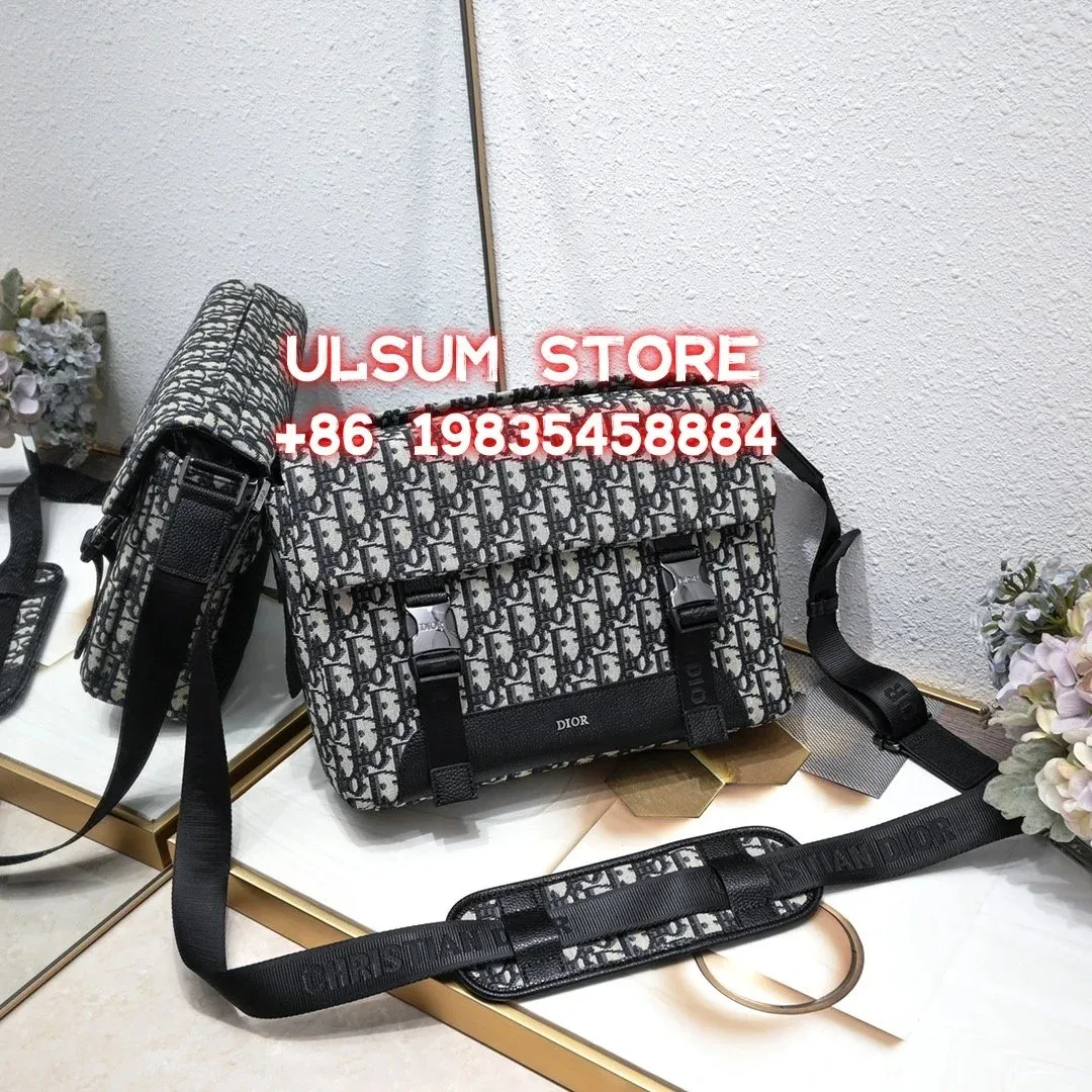 Dior Lady Dior Monogram Crossbody Bag Black/White