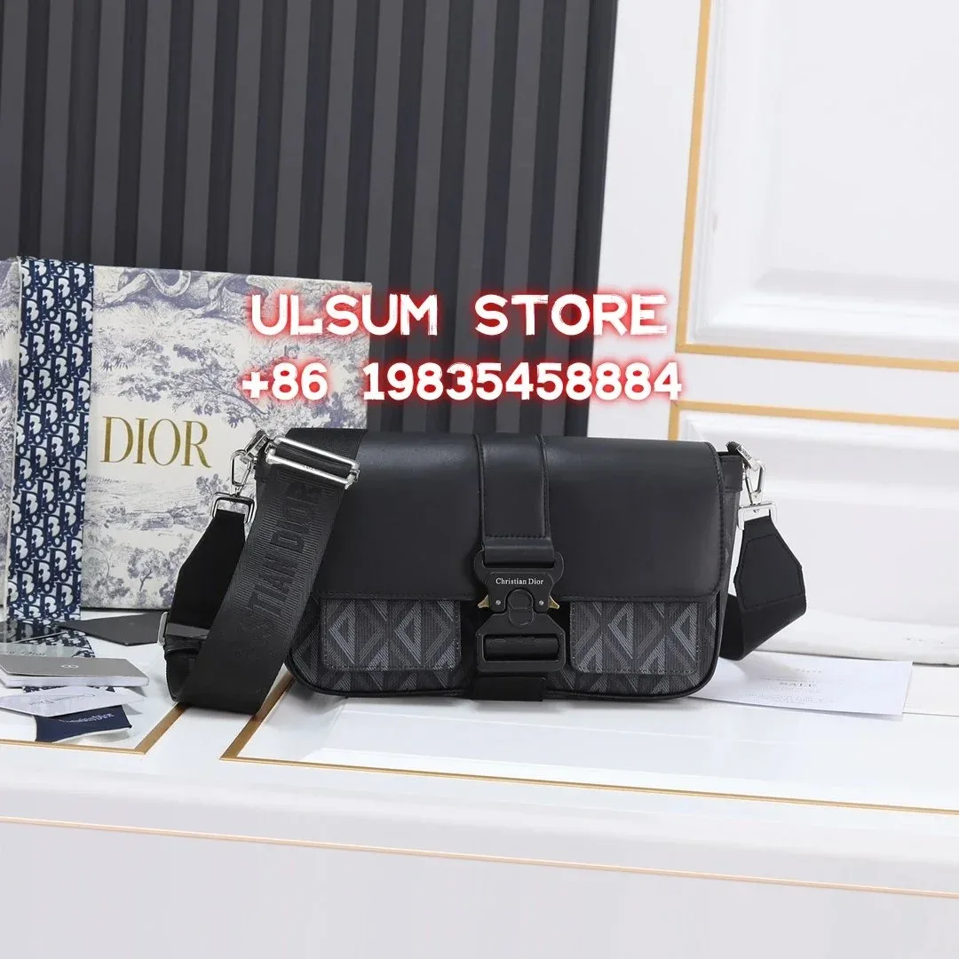 Dior Lady Dior Black Leather Shoulder Bag