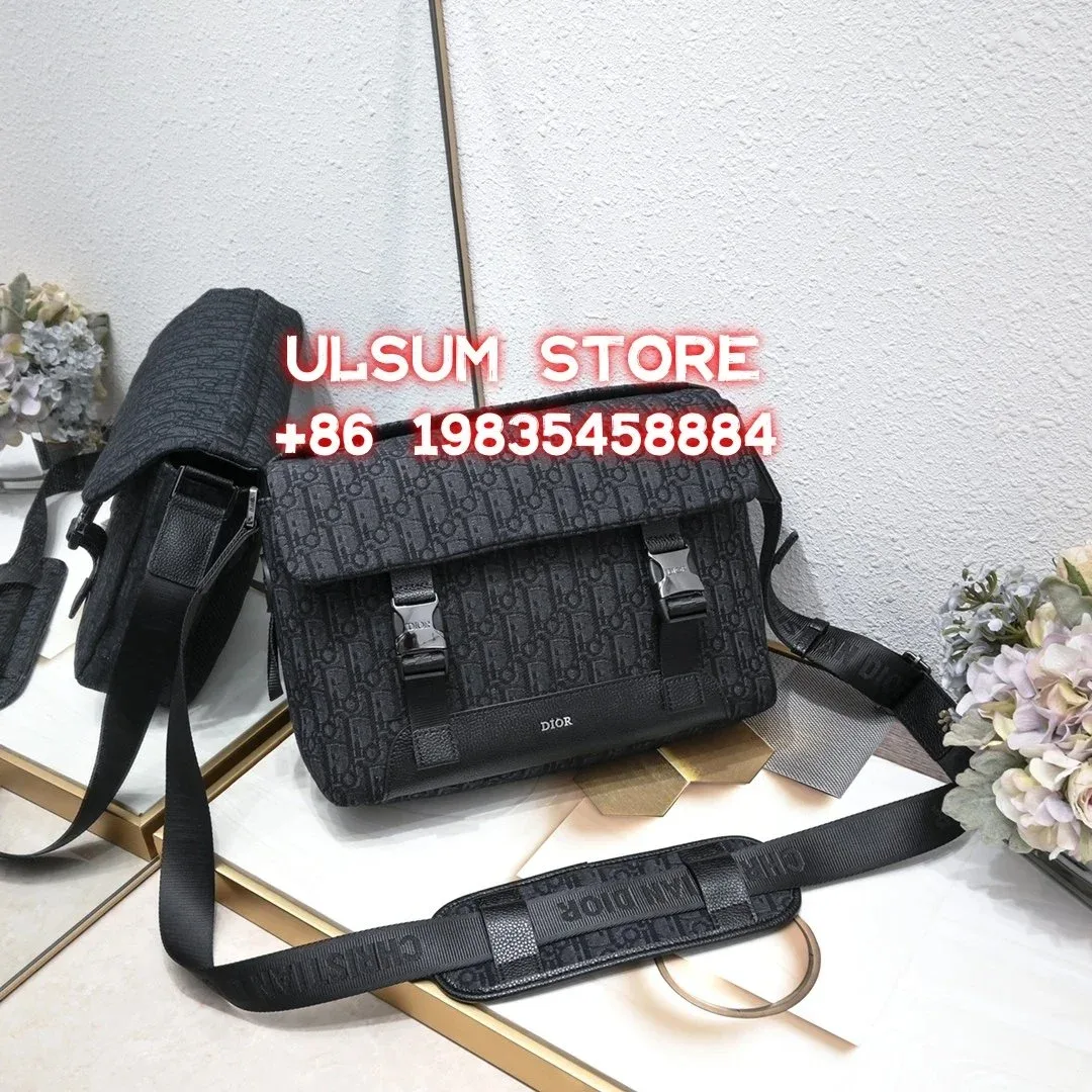 Dior Dior Book Tote Black Leather Messenger Bag