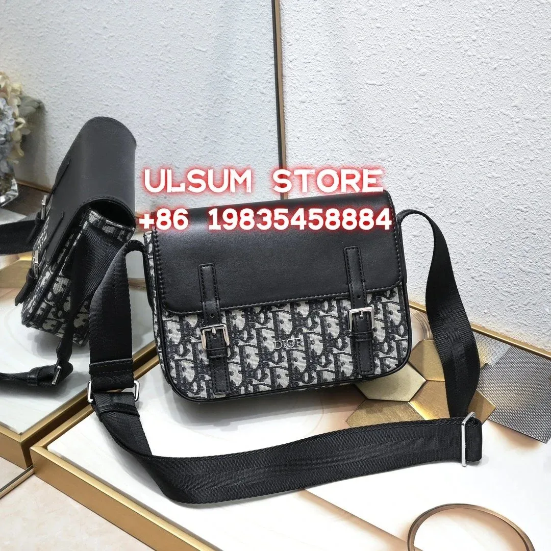 Dior Lady Dior Monogram Crossbody Bag Black