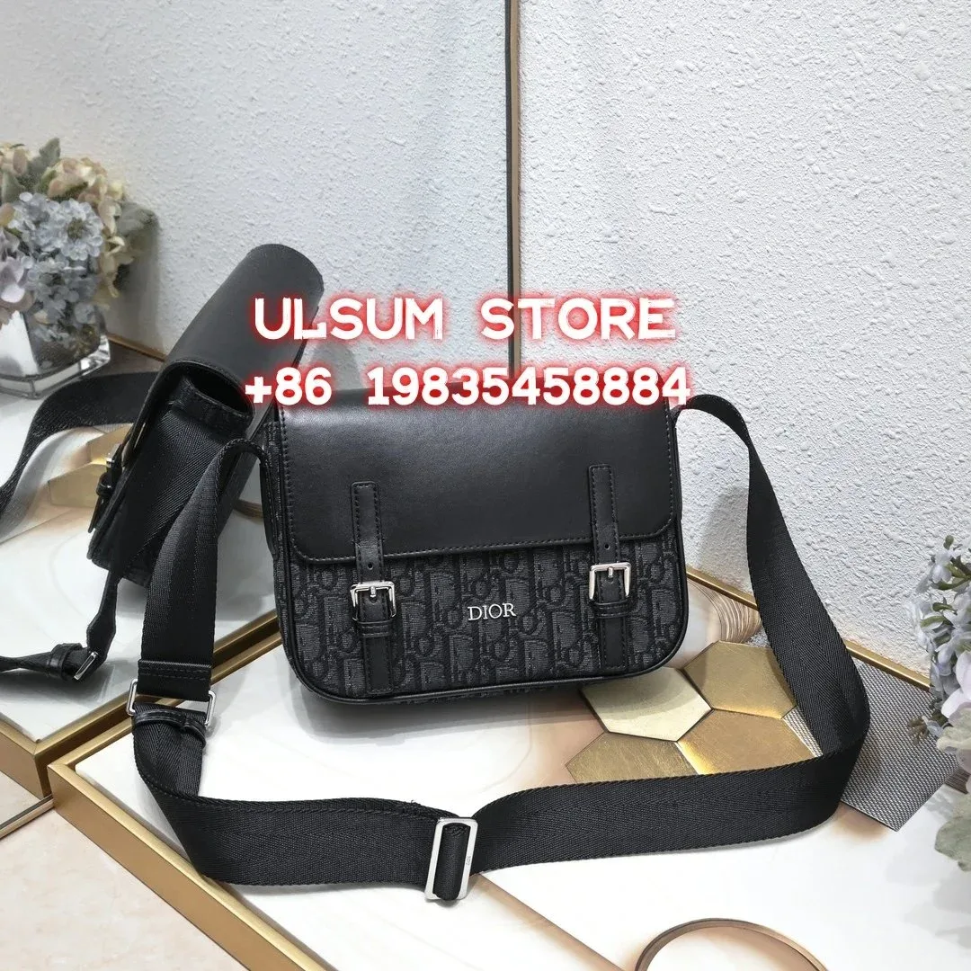 Dior Lady Dior Black Monogram Crossbody Bag