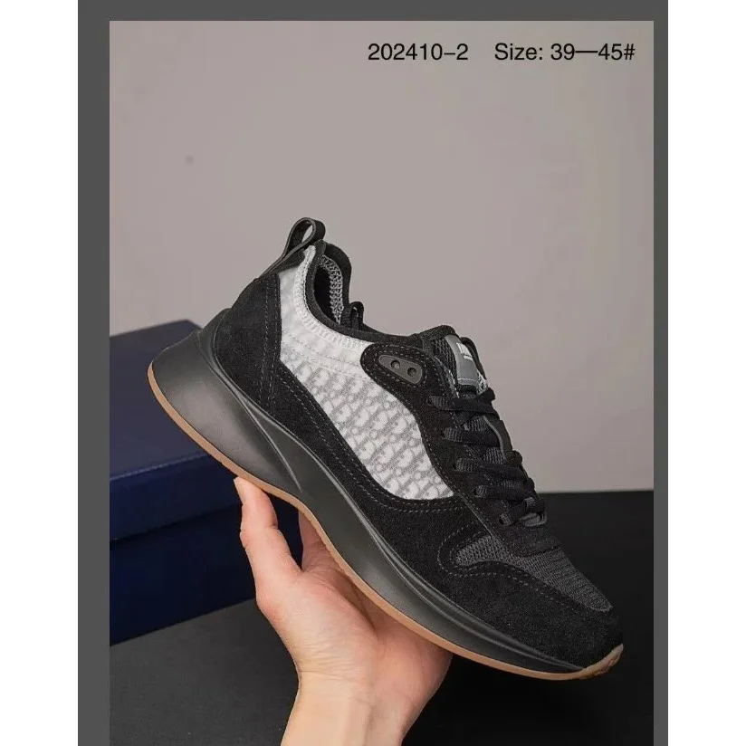 Dior Dior Air Force 1 Black & White Sneakers Black - 1