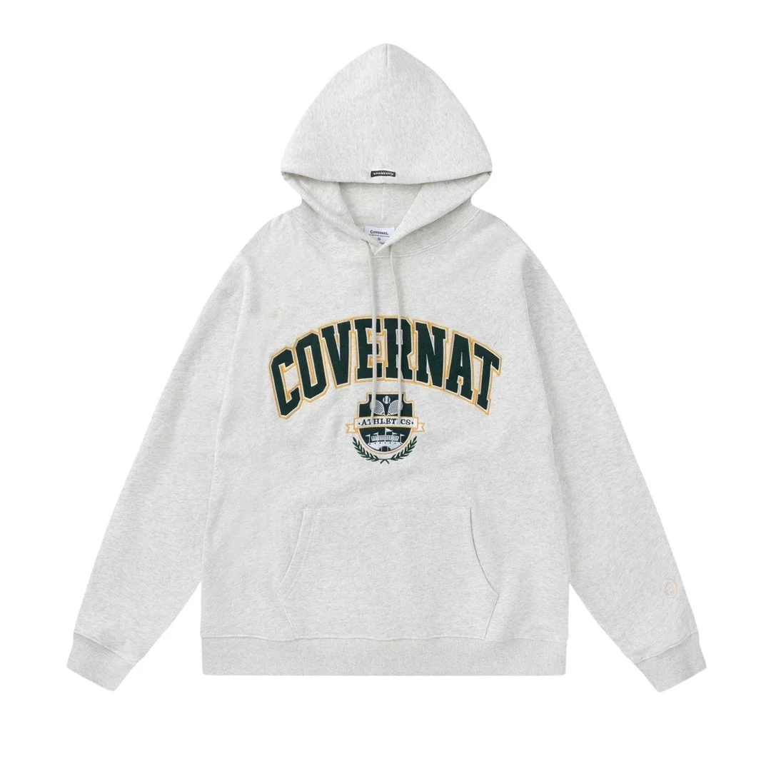 Covernat Hoodie Grey with Embroidered Logo Pullover