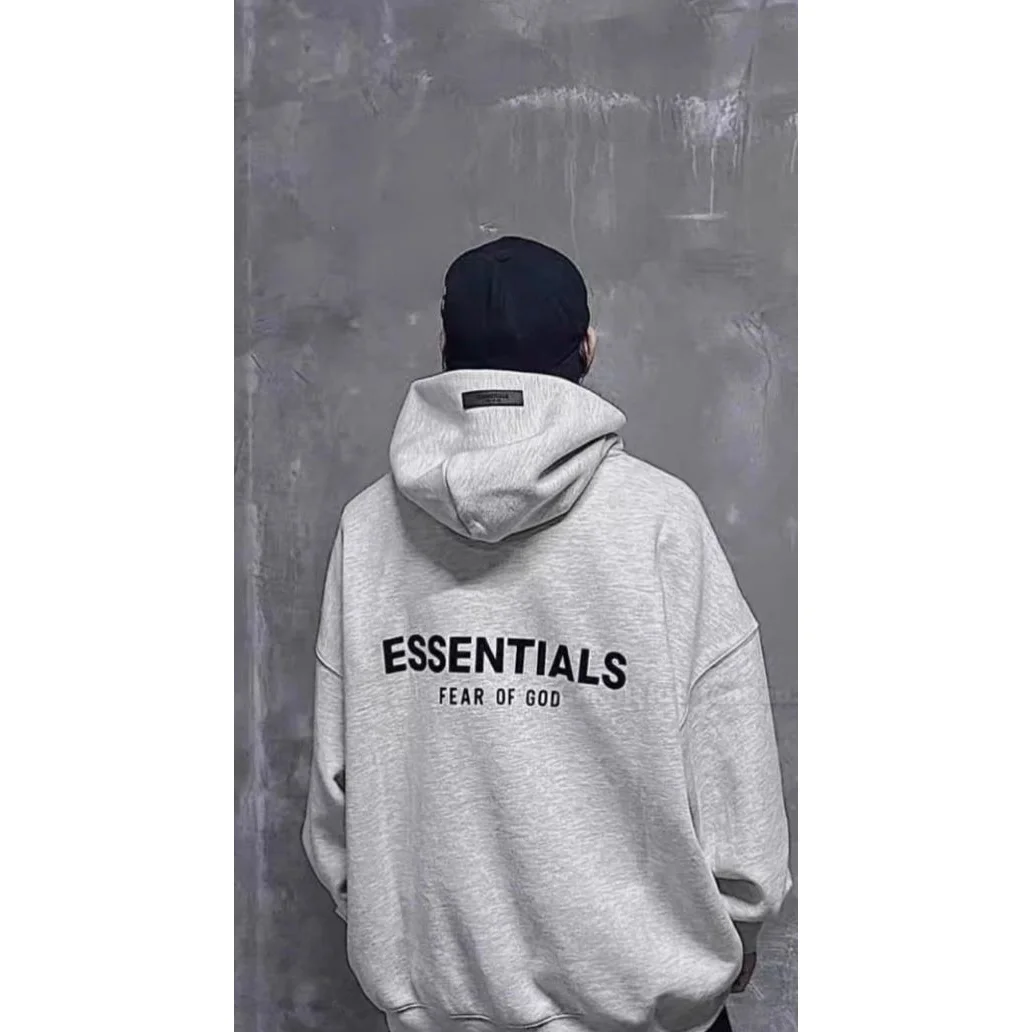 Fear of God Essentials Oversized Grey Hoodie