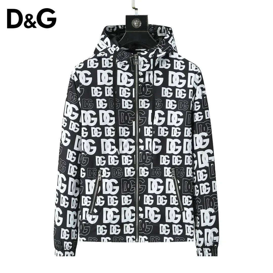 Dolce & Gabbana DG Logo Print Jacket Black/White