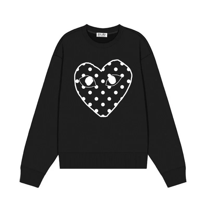Comme des Garçons Play Polka Dot Heart Sweatshirt Black