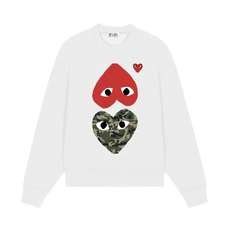 Comme des Garçons Play Camo Heart Sweatshirt White