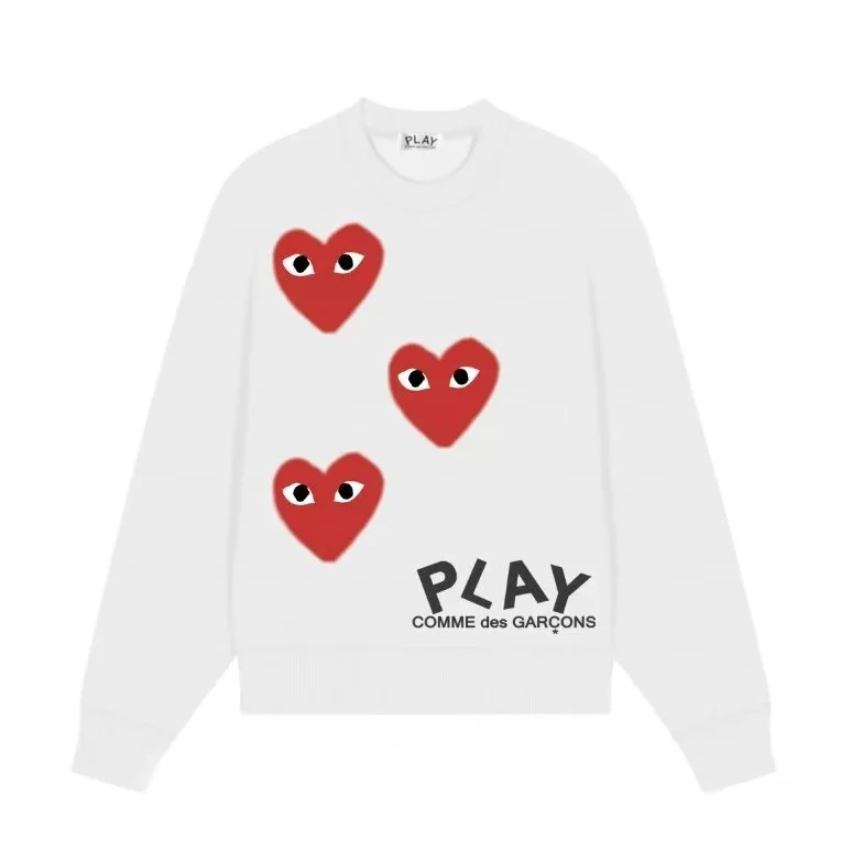 Comme des Garçons Play White Heart Sweatshirt
