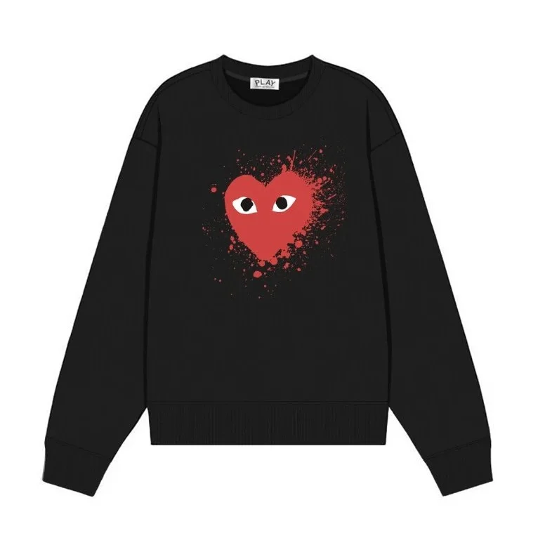 Comme des Garçons Play Heart Logo Black Sweatshirt