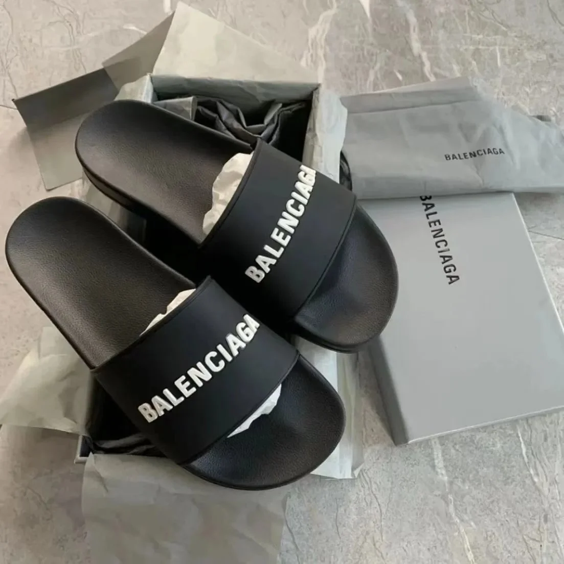Balenciaga Triple Black Slide Sandals