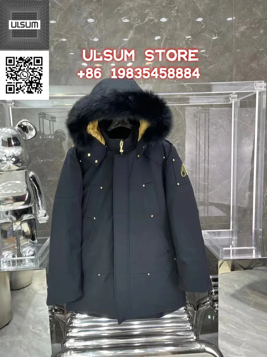 Black Fur-Lined Parka Coat
