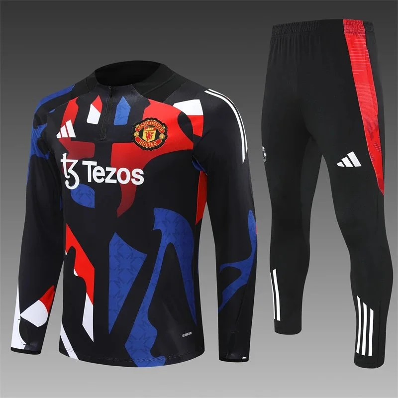 Adidas Manchester United Training Set Black Red Blue