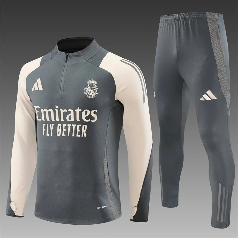 Adidas Real Madrid Training Suit Grey/White