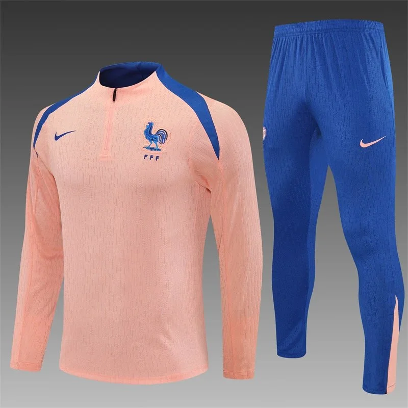 Nike France FFF Training Set Peach Blue Tracksuit
