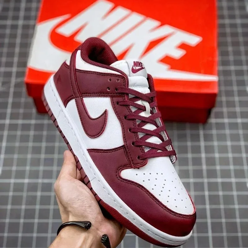Nike Nike Dunk Low White/Burgundy Sneakers Red - 1