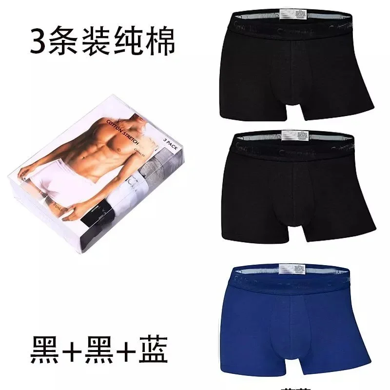 Calvin Klein 3-Pack Cotton Underwear Black + Black + Blue