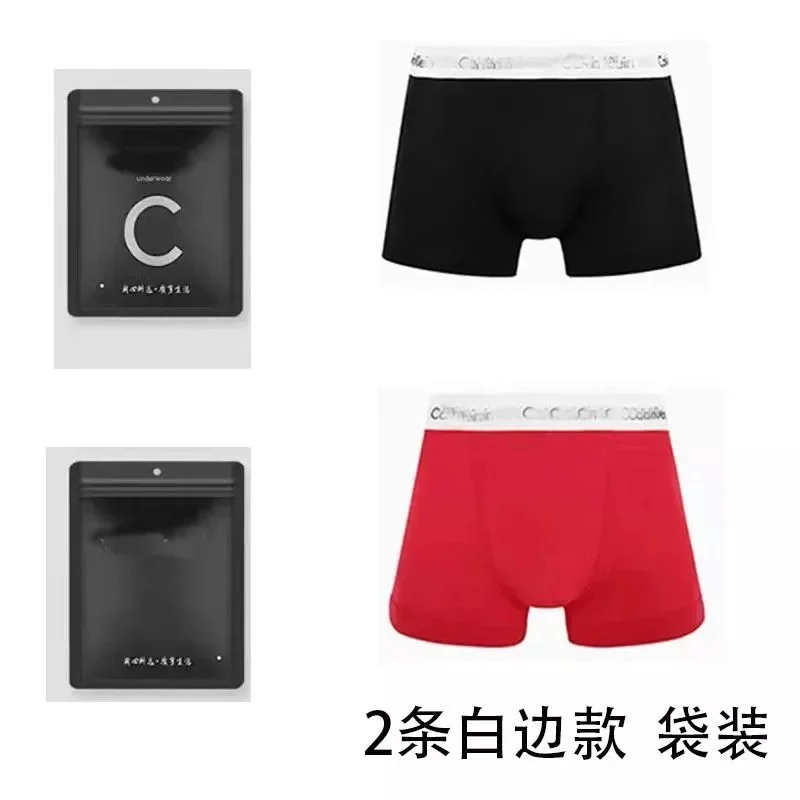 Calvin Klein Underwear 2-Pack White Waistband Black/Red