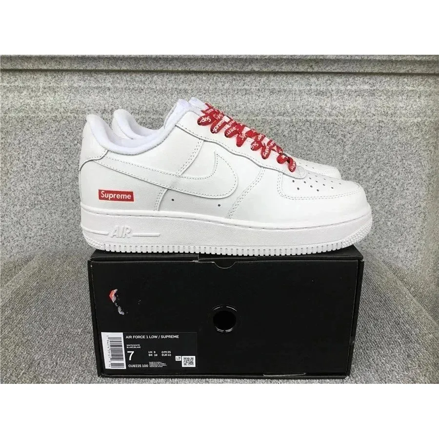 Nike Air Force 1 Low Supreme White/Red Sneakers