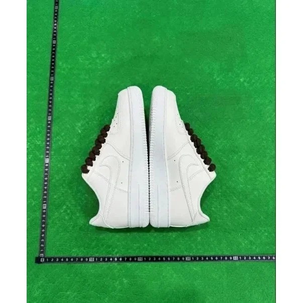 Nike Nike Air Force 1 White Brown Laces Sneakers White - 1