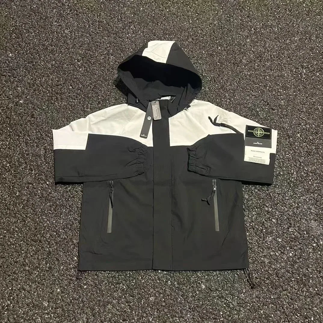 Stone Island 68-15 Black & White Hooded Jacket