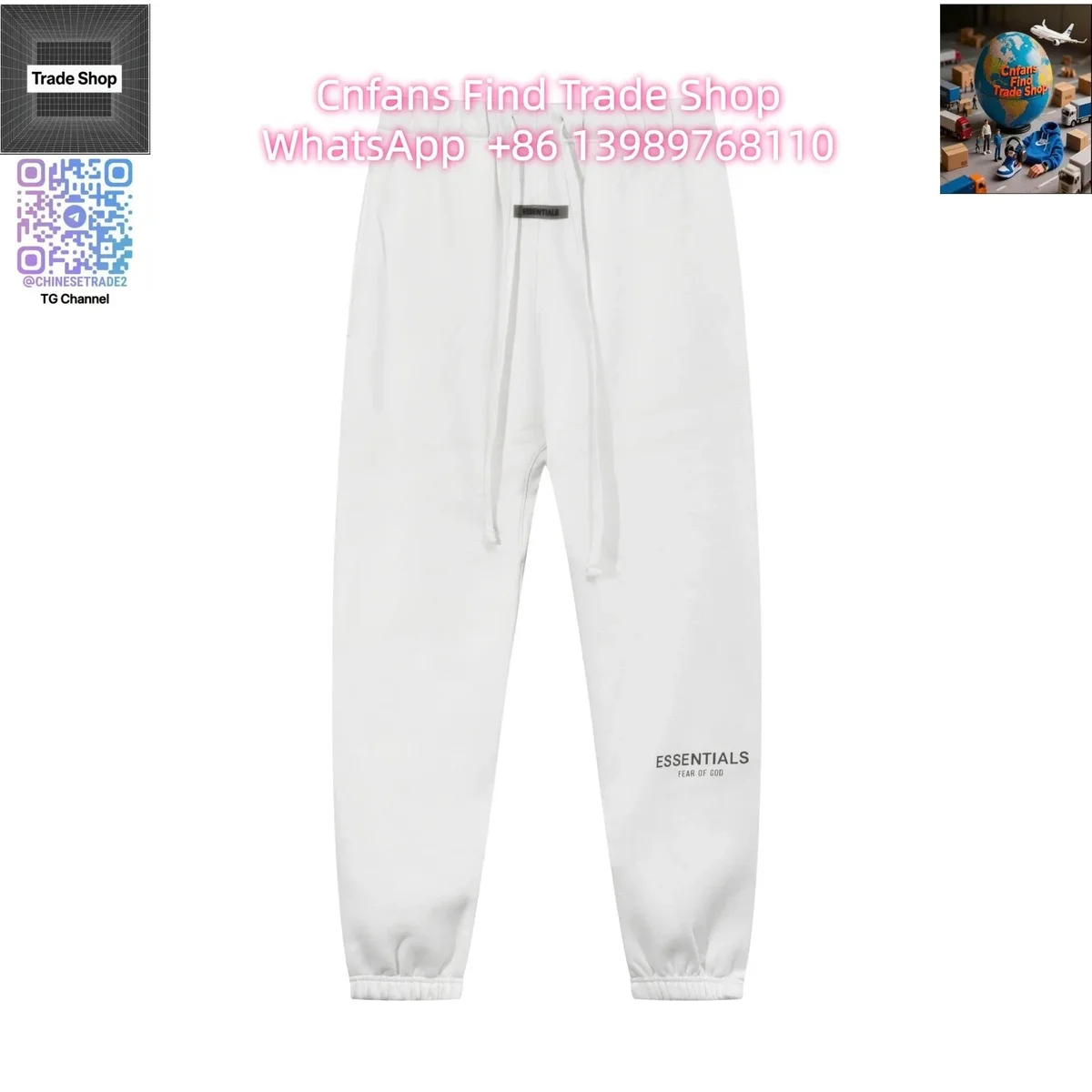 Fear of God Essentials White Sweatpants