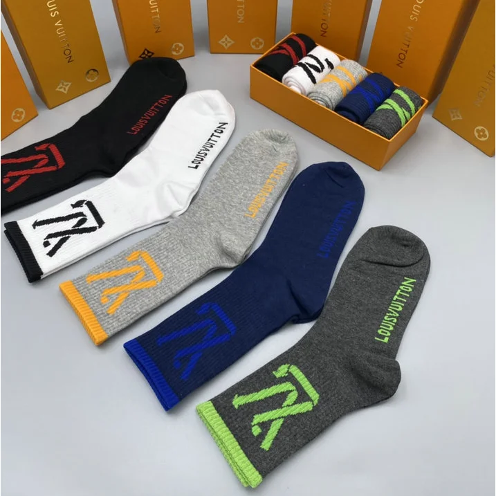 Louis Vuitton LV Logo Socks in Various Colors
