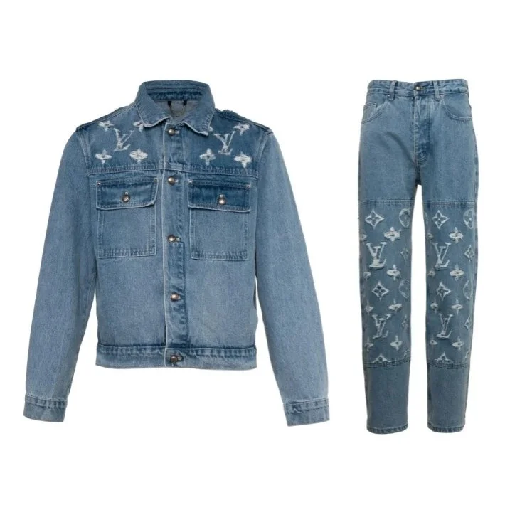 Louis Vuitton Neverfull Denim Jacket & Jeans Set