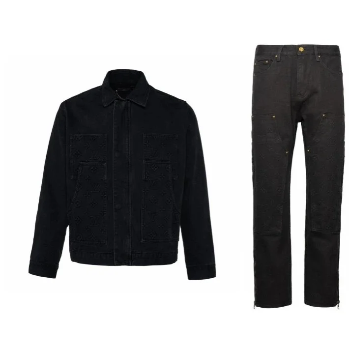 Louis Vuitton Neverfull Black Jacket & Pants Set
