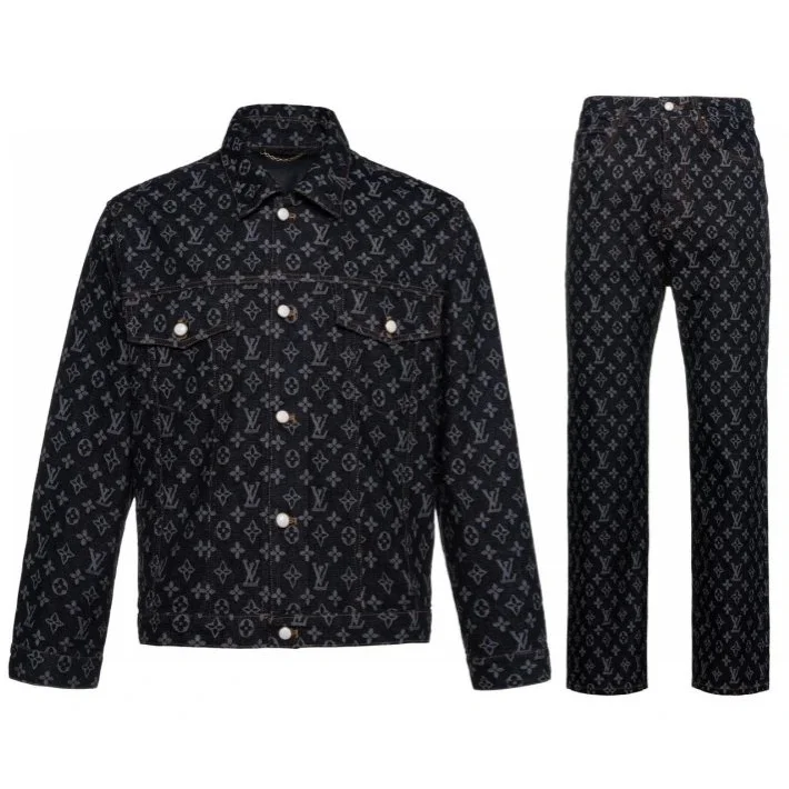 Louis Vuitton Monogram Denim Jacket & Jeans Set