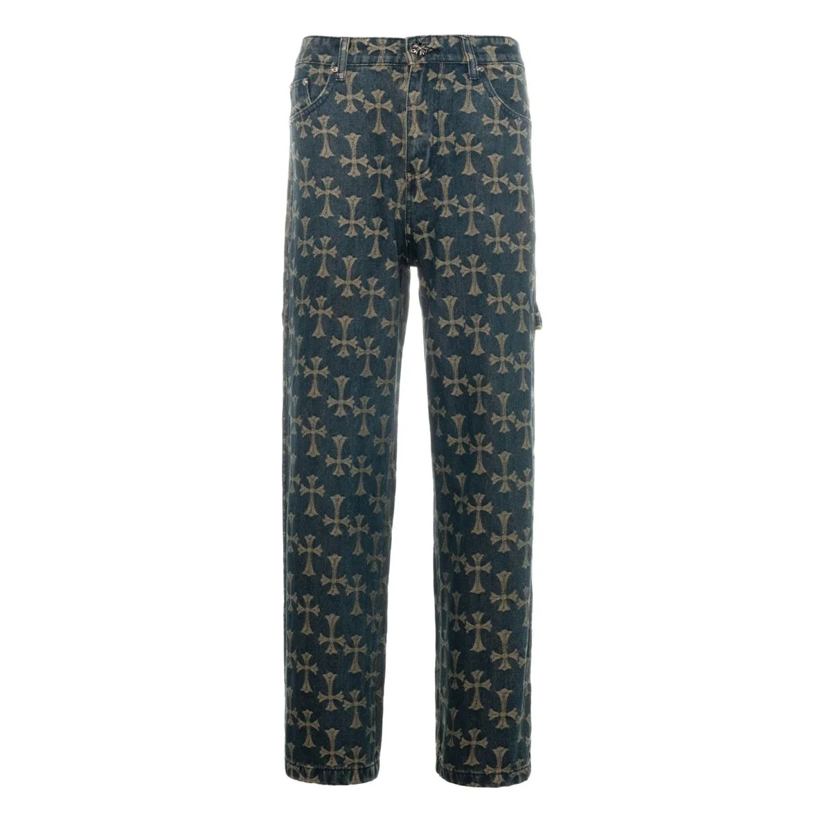 Chrome Hearts Cross Print Denim Jeans